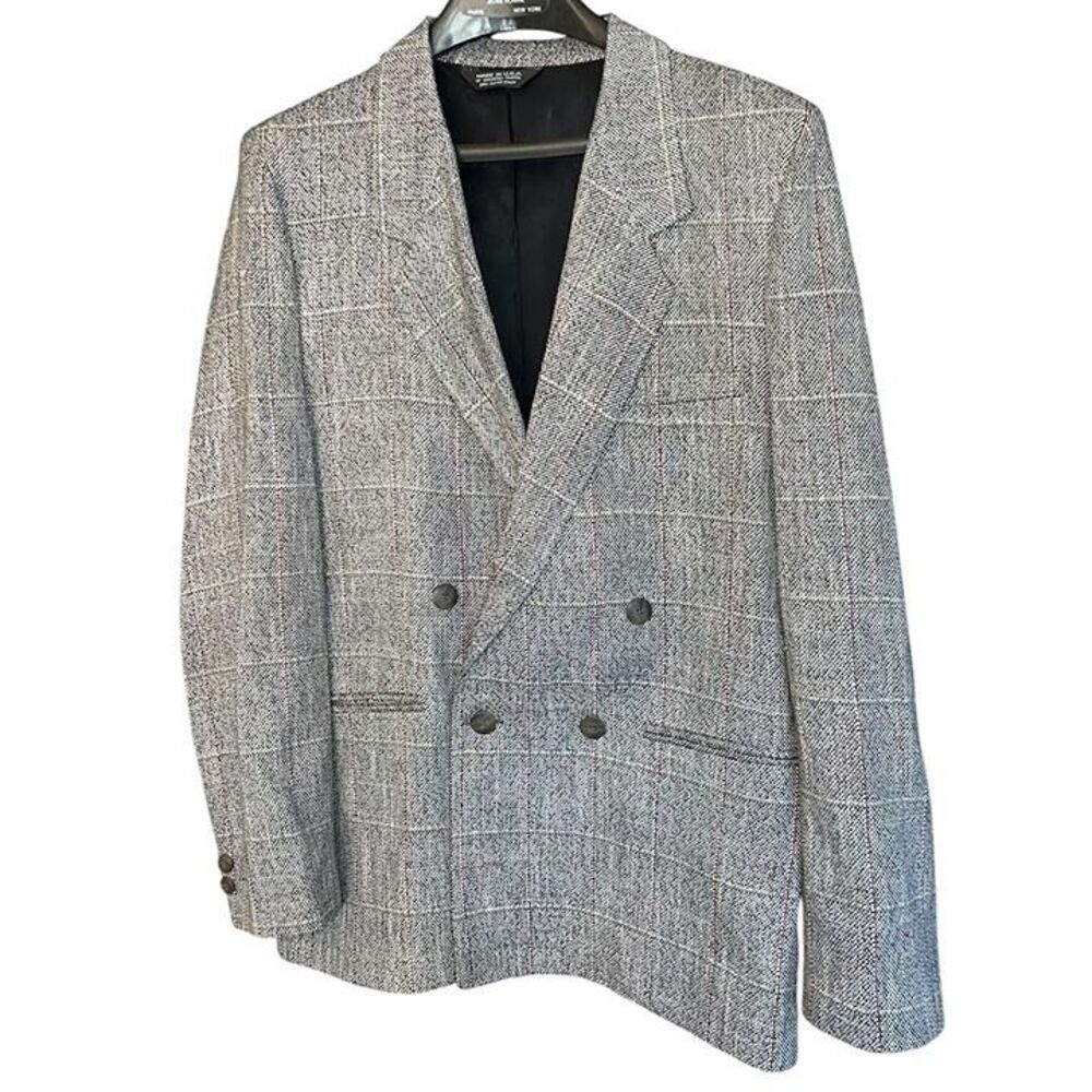 Vintage 80s/90s Christian Dior Juene Homme Sportif Tweed Blazer Size 40R